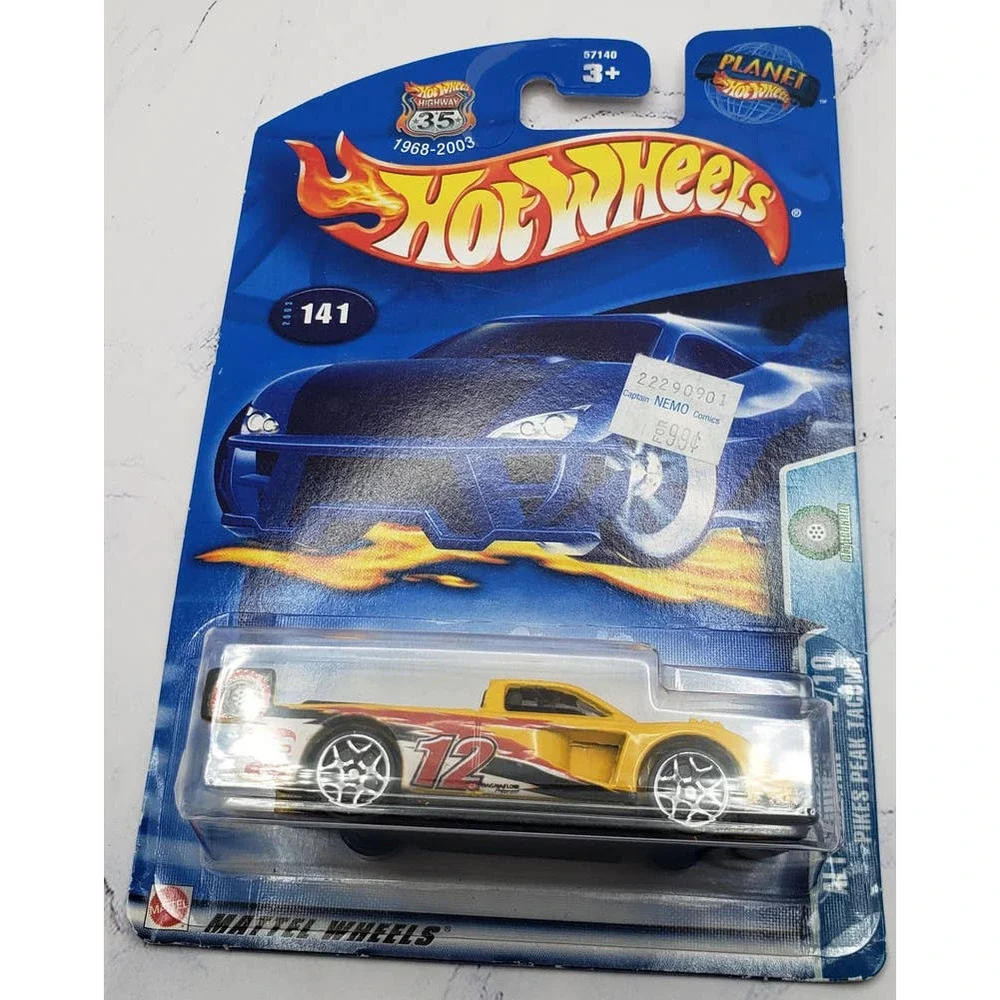 Hot Wheels 2003 Alt Terrain 2/10 Pikes Peak Tacoma Yellow With Chrome Y5 Wheels